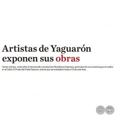 Artistas de Yaguarn exponen sus obras - Artista Wilson Ojeda - Jueves 15 de Diciembre de 2016